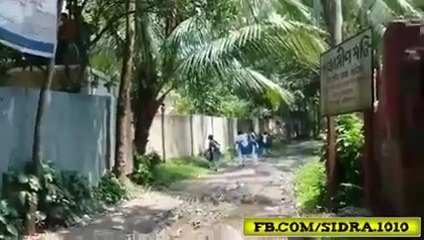 Girls crossing walls .boys making video of girls