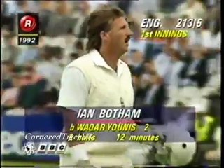 Waqar Younis Ending Ian Botham Career