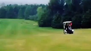 LiveLeak.com - Out of control Golf Buggy. That laugh!