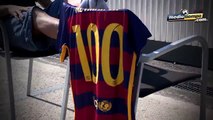 Neymar celebró 100 partidos son sesión de fotos y playera