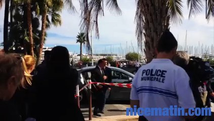 Arrivée de François Hollande à Cannes