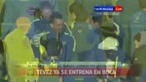 Primer entrenamiento de Carlos Tévez con Boca Juniors • 2015