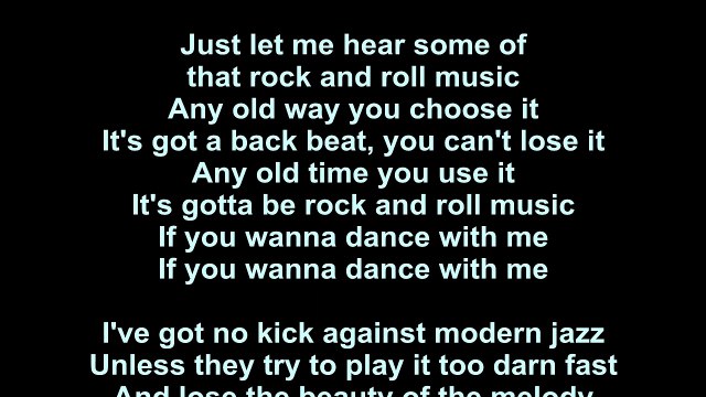 Beatles – Rock And Roll Music Lyrics