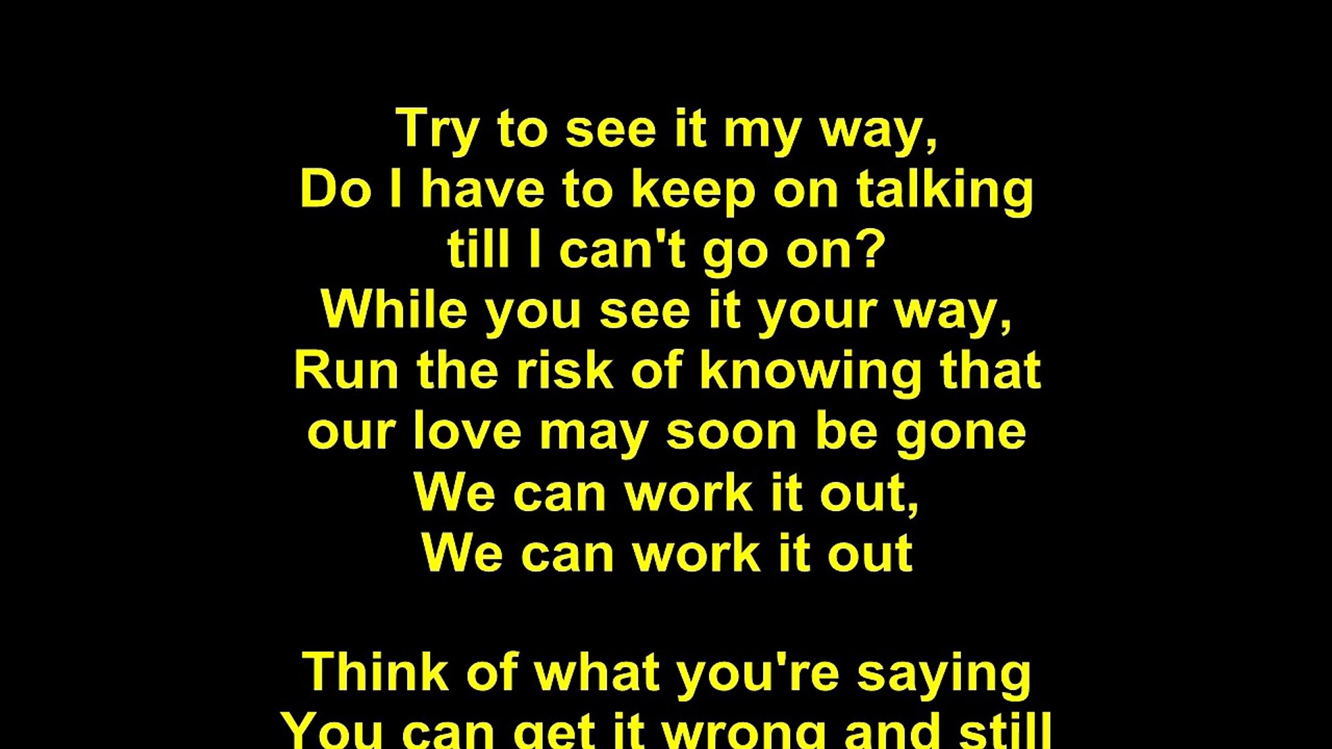 Beatles – We Can Work It Out Lyrics - video Dailymotion