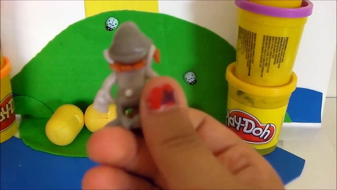 Kinder Surprise eggs Peppa pig Mickey mouse play doh fun factory