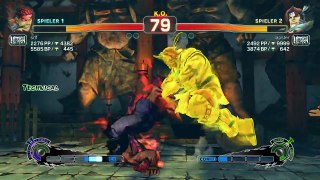 Ultra Street Fighter IV-Kampf: Evil Ryu gegen T. Hawk