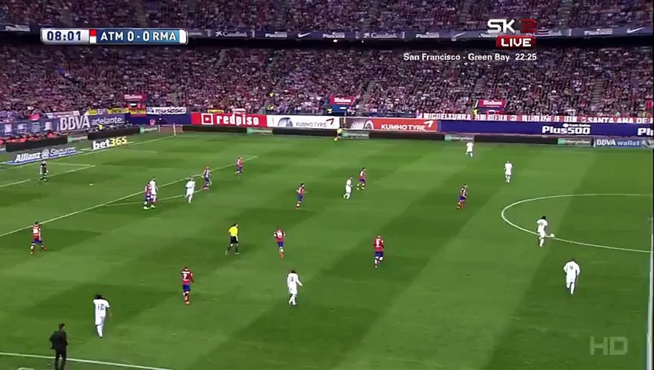 0-1 :Karim Benzema Header Goal HD- Atletico Madrid vs. Real Madrid 04.10.2015