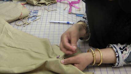 blind hemming and sewing buttons