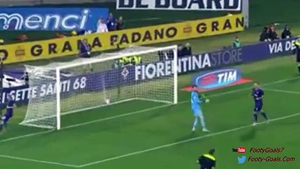 Borja Valero Goal - Fiorentina vs Atalanta 2-0 (Serie A 2015)
