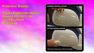 Toyota Highlander Hybrid Limited 20112013 3m Clear Bra Paint Protection