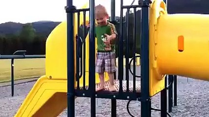 Baby Funny Falling and Then Laughing