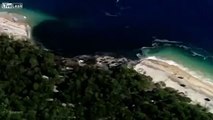 Skinhole aquatique : Un immense trou s’ouvre sous une plage australienne