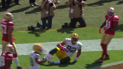 Packers Aaron Rodgers finds Richard Rodgers for a 9-yard TD