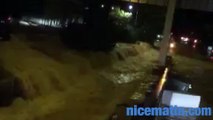 Rue submergée à Antibes