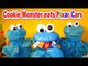 Pixar Cars and Cookie Monster eating Micro Drifters Lightning McQueen Counting Cars