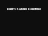 Biogas Vol 3: A Chinese Biogas Manual Book Download Free