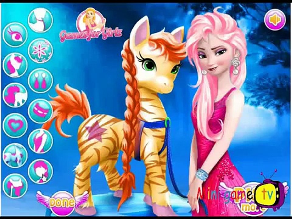 Disney Frozen Games-elsa Pony Caring - Frozen Games For Kids Girls Games