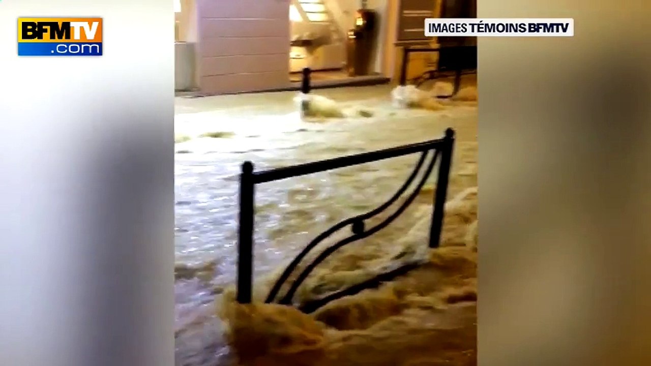 Intempéries:  les images des témoins BFMTV montrent la brutale montée des eaux