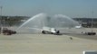 Qatar Airways A350 XWB Wassertaufe / Arch of water ceremony @ Munich Airport