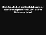 AudioBook Monte Carlo Methods and Models in Finance and Insurance (Chapman and Hall/CRC Financial