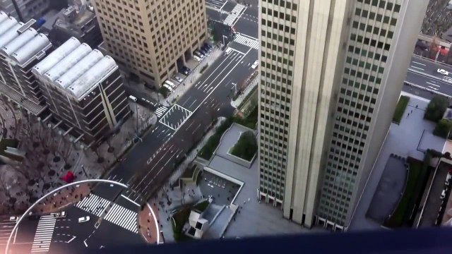 Danse terrifiante de gratte-ciels japonais pendant un séisme de magnitude 9.0