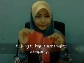 Cara Pakai Tudung Bawal Labuh Tutup Dada gaya Muslimah -