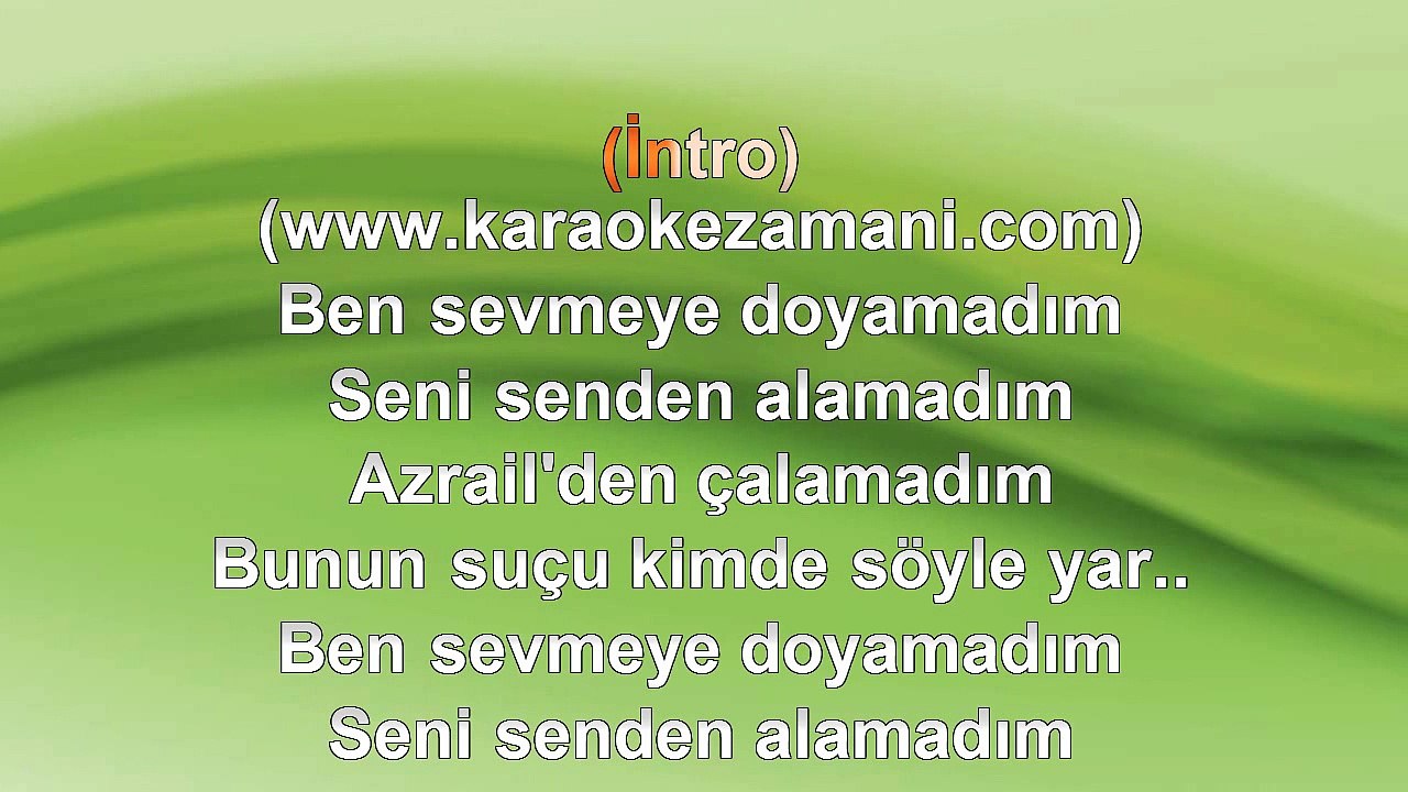 Hatice - Azrail - 2010 TÜRKÇE KARAOKE