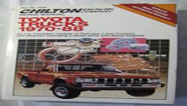 Chilton Repair Manual Toyota Trucks 1970-88 Free Download Book