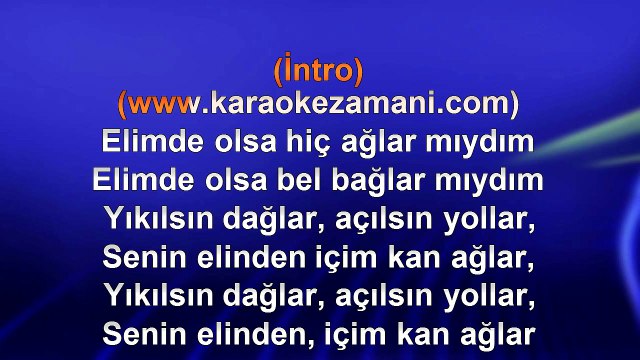 İbrahim Tatlıses - Başı Belalım - 1996 TÜRKÇE KARAOKE