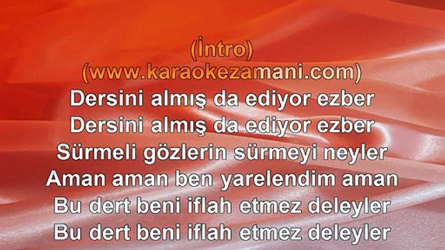 İbrahim Tatlıses - Dersini Almışta Ediyor Ezber - 1994 TÜRKÇE KARAOKE