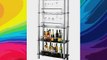 Premier Housewares 5Tier Wine Shelf Unit with Black Glass