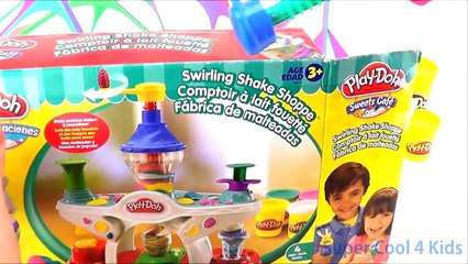 Play Doh Sweets Cafe Swirling Shake Ice Cream Mega Playset, How to Playdough by supercool4kids