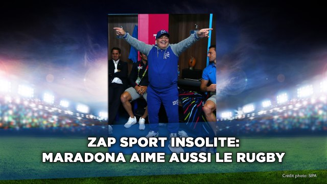 Maradona aime aussi le rugby, zap sport insolite