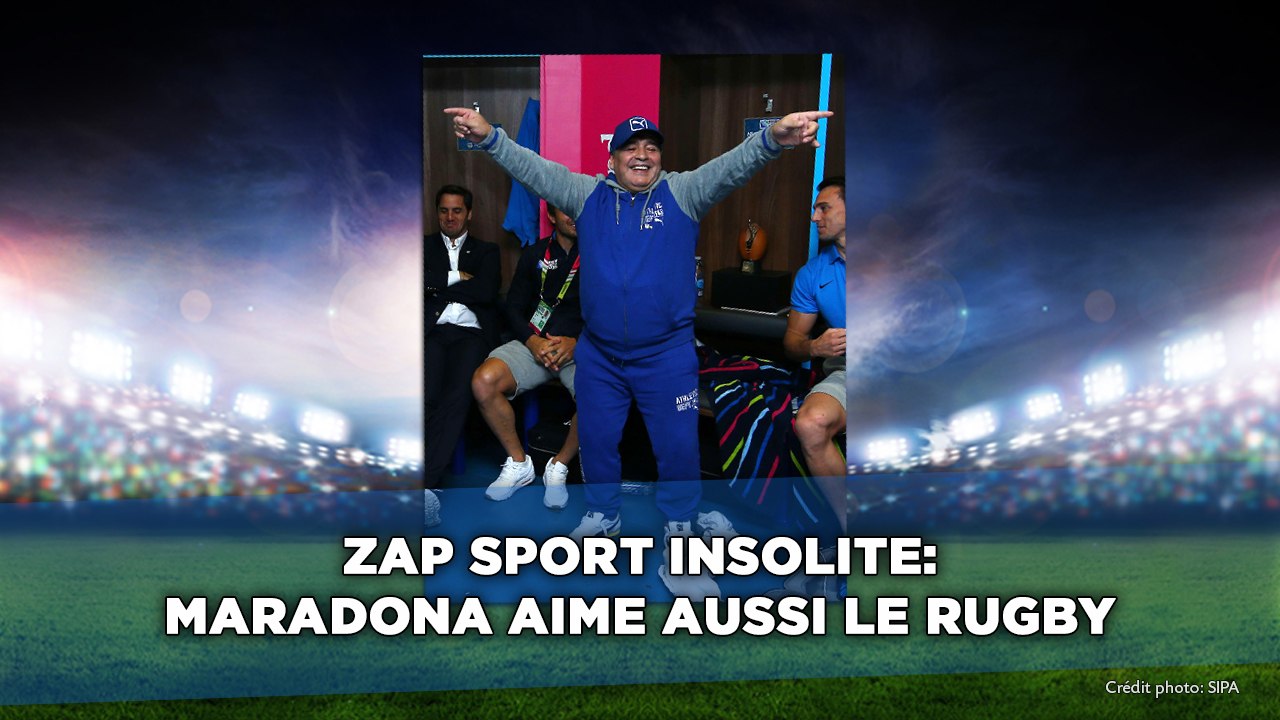 Maradona aime aussi le rugby, zap sport insolite