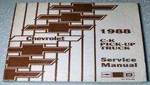 1988 Chevrolet C-K Pick-up Truck Service Manual (1500 2500 3500) Free Download Book