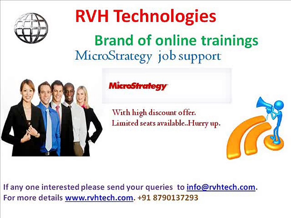 Microstrategy job support for low price cost fee