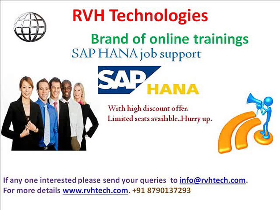 SAP HANA Job support for low price cost fee