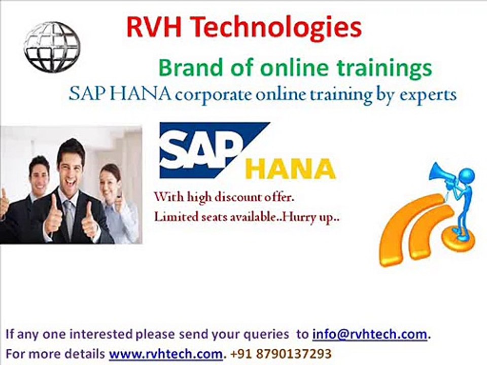 SAP HANA corporate online training by expert