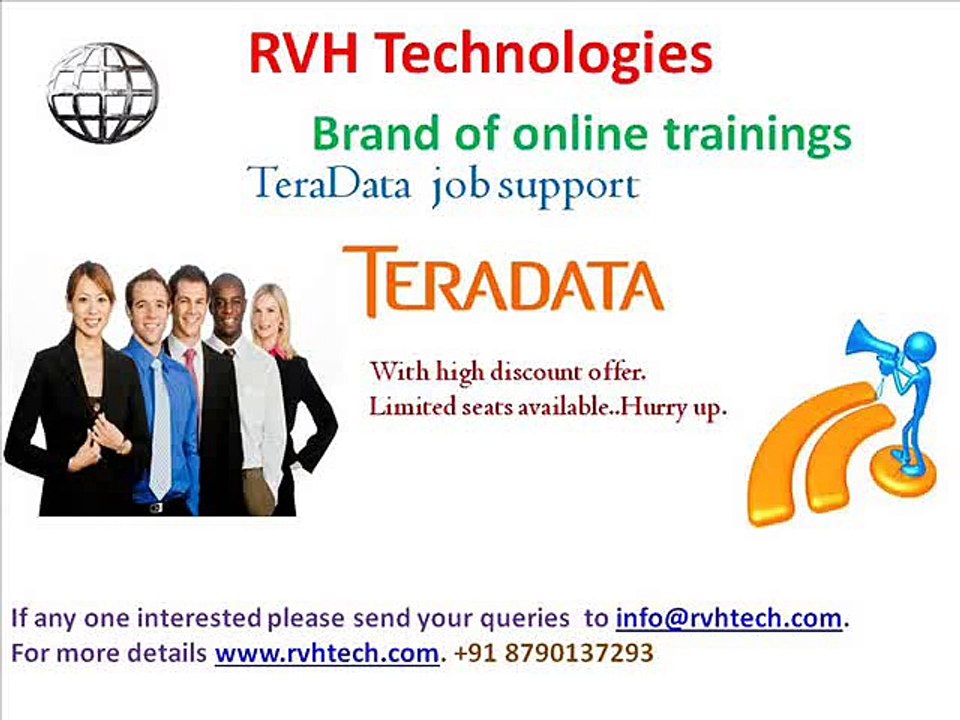 Teradata job support for low price cost fee