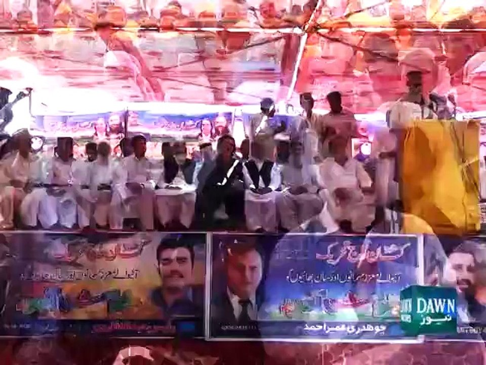 Siraj ul Haq at Kisan Tehreek Jalsa in Sadiqabad