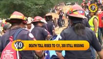 In 60 Seconds: Death toll rises to 131, 300 still missing