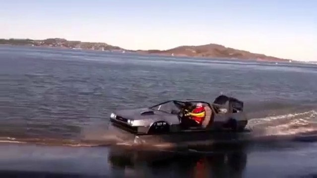 This guy created a DeLorean Hoover and rides on the beach!