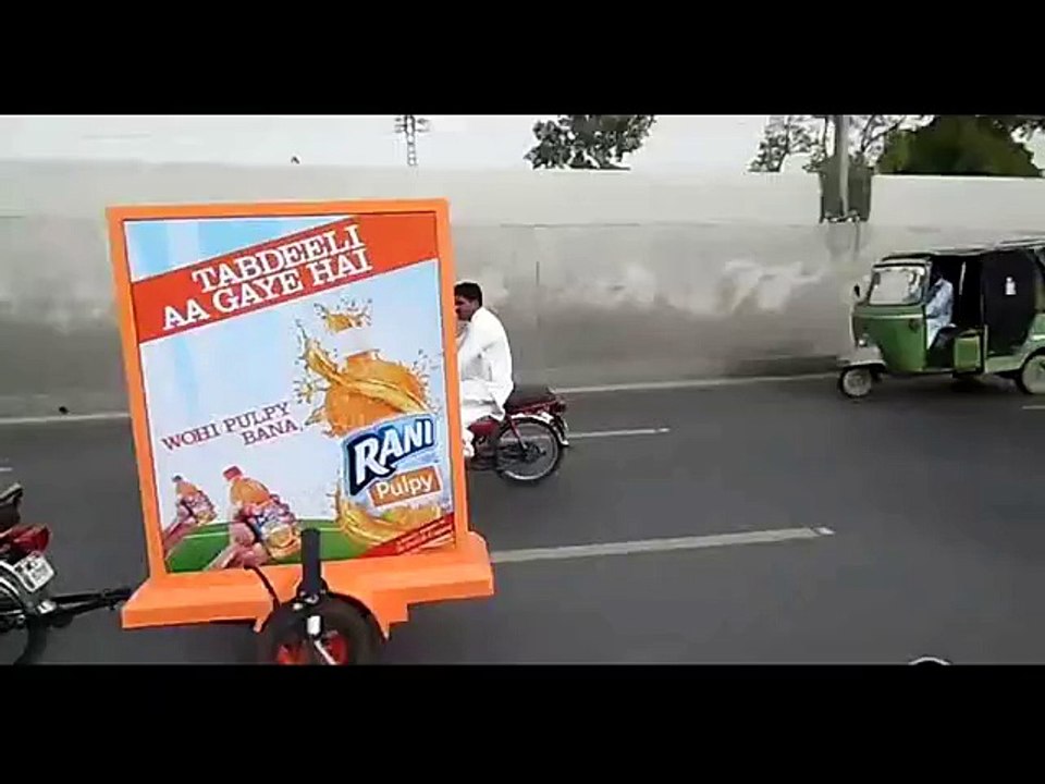 Kinetic Pakistan executing Rani Pulpy outdoor campaign
