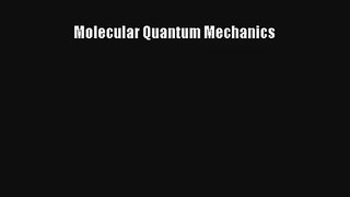 AudioBook Molecular Quantum Mechanics Free