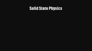 Solid State Physics Read PDF Free