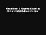 Download Fundamentals of Reservoir Engineering (Developments in Petroleum Science) PDF Free