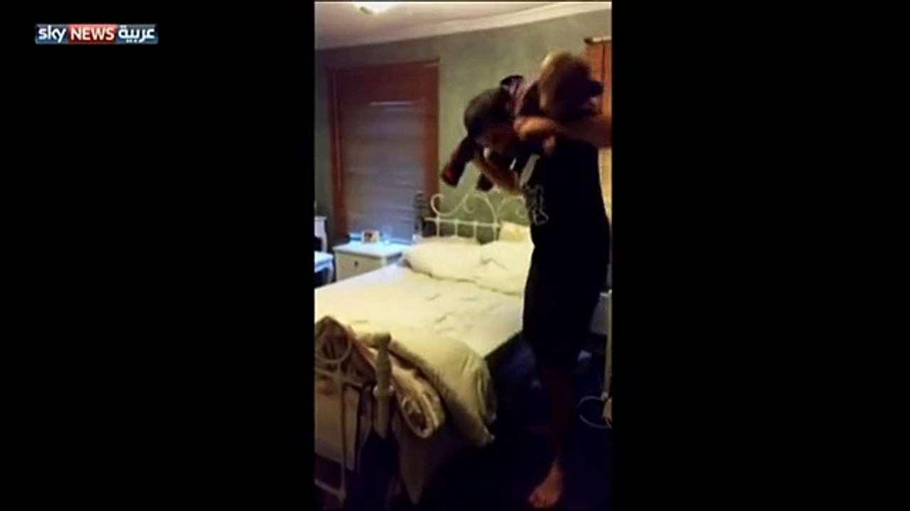 Wrestling between father and son