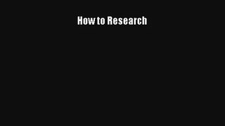 AudioBook How to Research Free