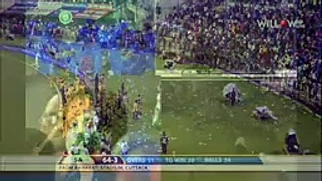 india vs south africa 2nd t20 Angry Indian fans throw bottles onto the ground in Cuttack(VIDEO) -