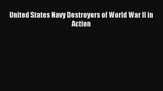 AudioBook United States Navy Destroyers of World War II in Action Online